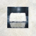 Brilliant White Mongolian Sheepskin Plate : (120cm L x 55cm W) Perfect As Rugs or Making Cushions and Garments.
