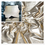 Bleached Gold, Metallic Foiled Leather Pig skin : (0.6-0.7mm 1.5oz) 15