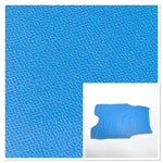 Electric Blue Semi-Firm Printed Grain Leather Cow Hide with the belly removed : 1.5mm (Ref-gh.eol)