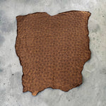Bronze Flower Washed Crinkle Pigskin Leather 0.6-0.8mm (Ref-gh.eol)