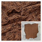 Bronze Flower Washed Crinkle Pigskin Leather 0.6-0.8mm (Ref-gh.eol)