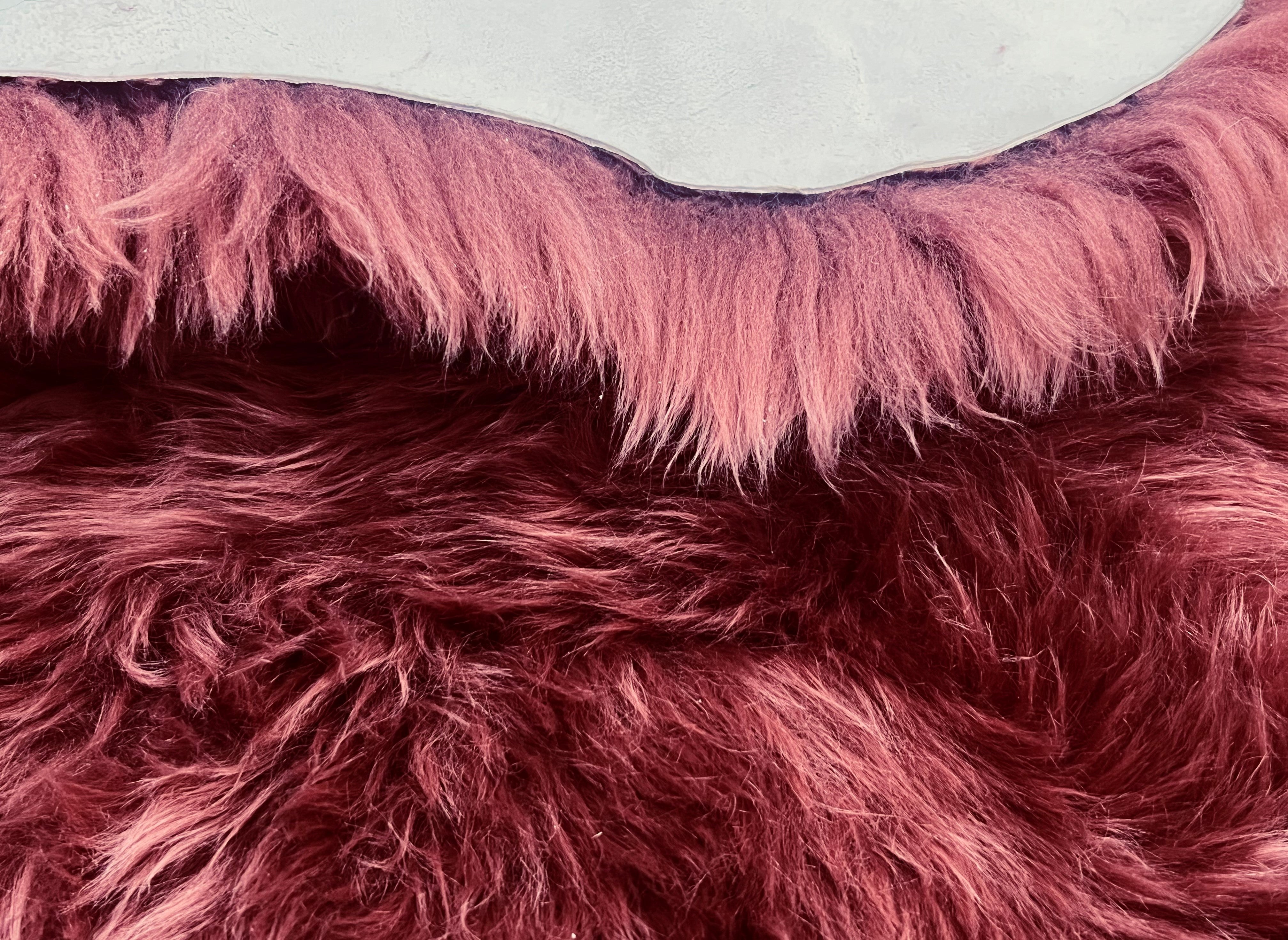 Burgundy Sheepskin Rugs: Premium Quality Sheepskin Rugs for any Room (65cm x 95cm)