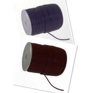 Vegetable Tanned Leather "Cord" Lacing, Purple & Brown : 3mm (Ref-gh.eol)