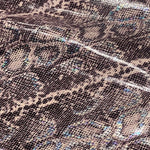 Chestnut Snake Print with Iridescent Swirl  : Vinyl Transfer on to Calf Suede 1.2-1.4mm (Ref-gh.eol)