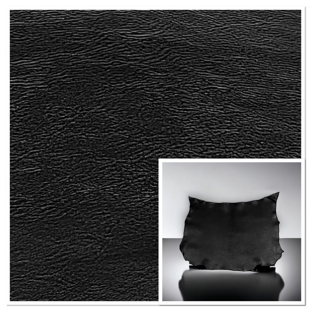 Cheverette Black Dyed Through : Soft Vegetable Tanned Double Shoulder (2.0-2.2mm 5oz) 15