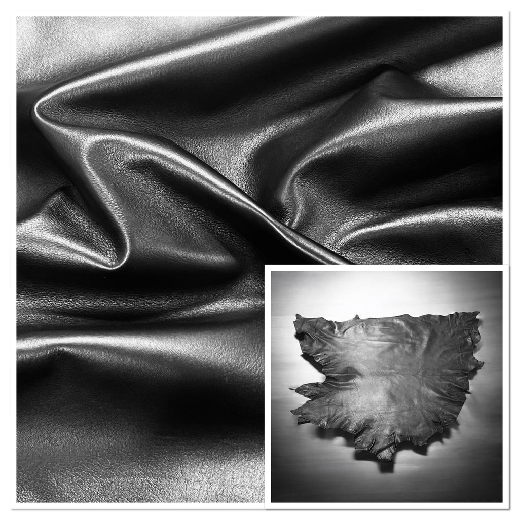 Pittards Close-Air Leather Lambskin Black : 0.6mm Water Resistant Lambskin (Ex Pittards Stock) CloseAirDef BlackUkC