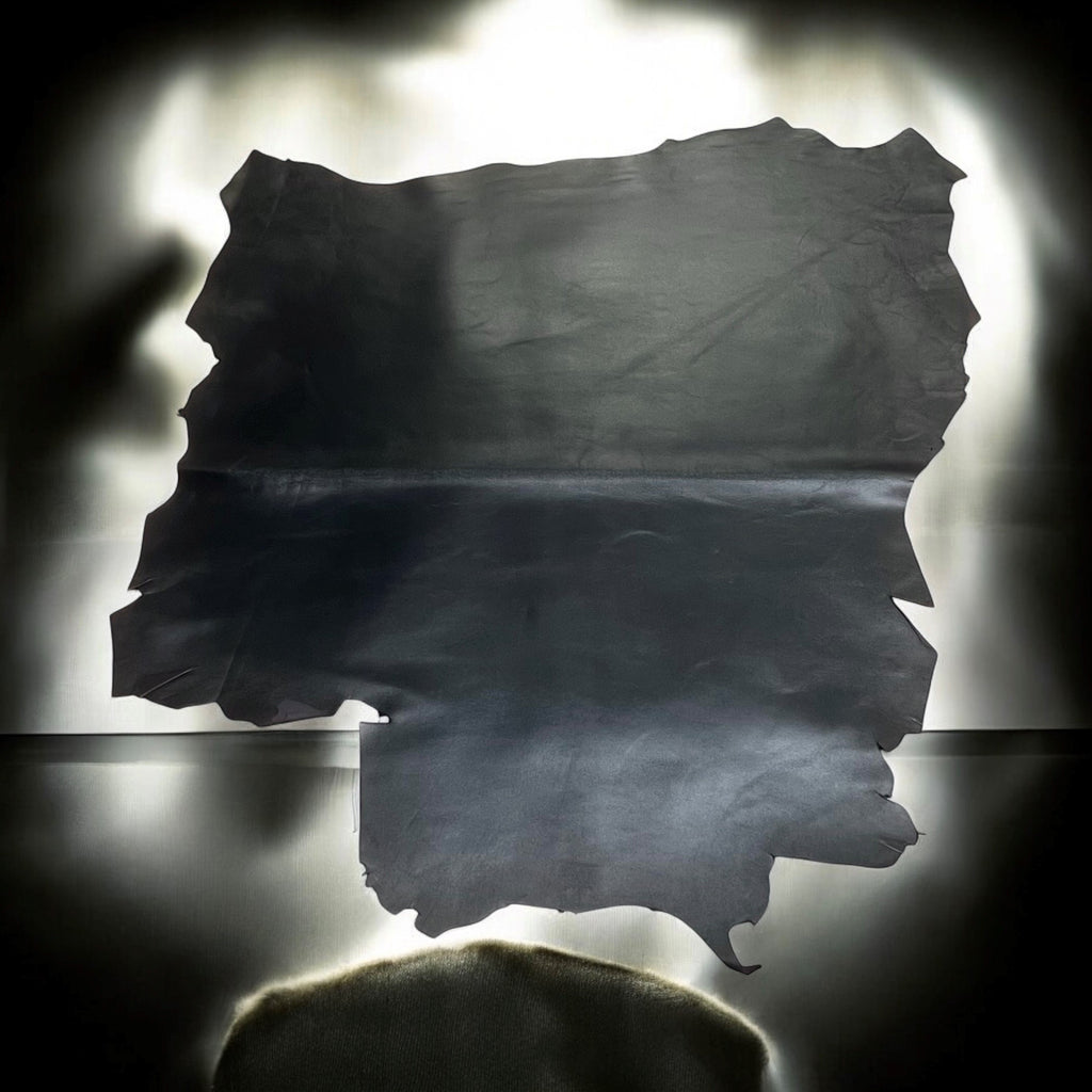 Couvert-Shoe : Leather Lambskin Gunmetal 1.0mm (Ex Pittards Stock)