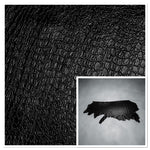Black Croc Print : Embossed Leather Cow Side 1.4-1.6mm (Ref-gh.eol) Croc5