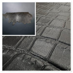 Matte Dark-Grey Croc Print : Embossed Leather Cow Side 1.4-1.6mm (Ref-gh.eol) Croc7