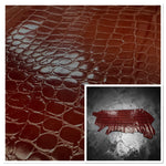 Shiny Two Tone Red Leather : Embossed Leather Cow Side with a Firmer Handle 1.4-1.6mm (Ref-gh.eol) Croc3