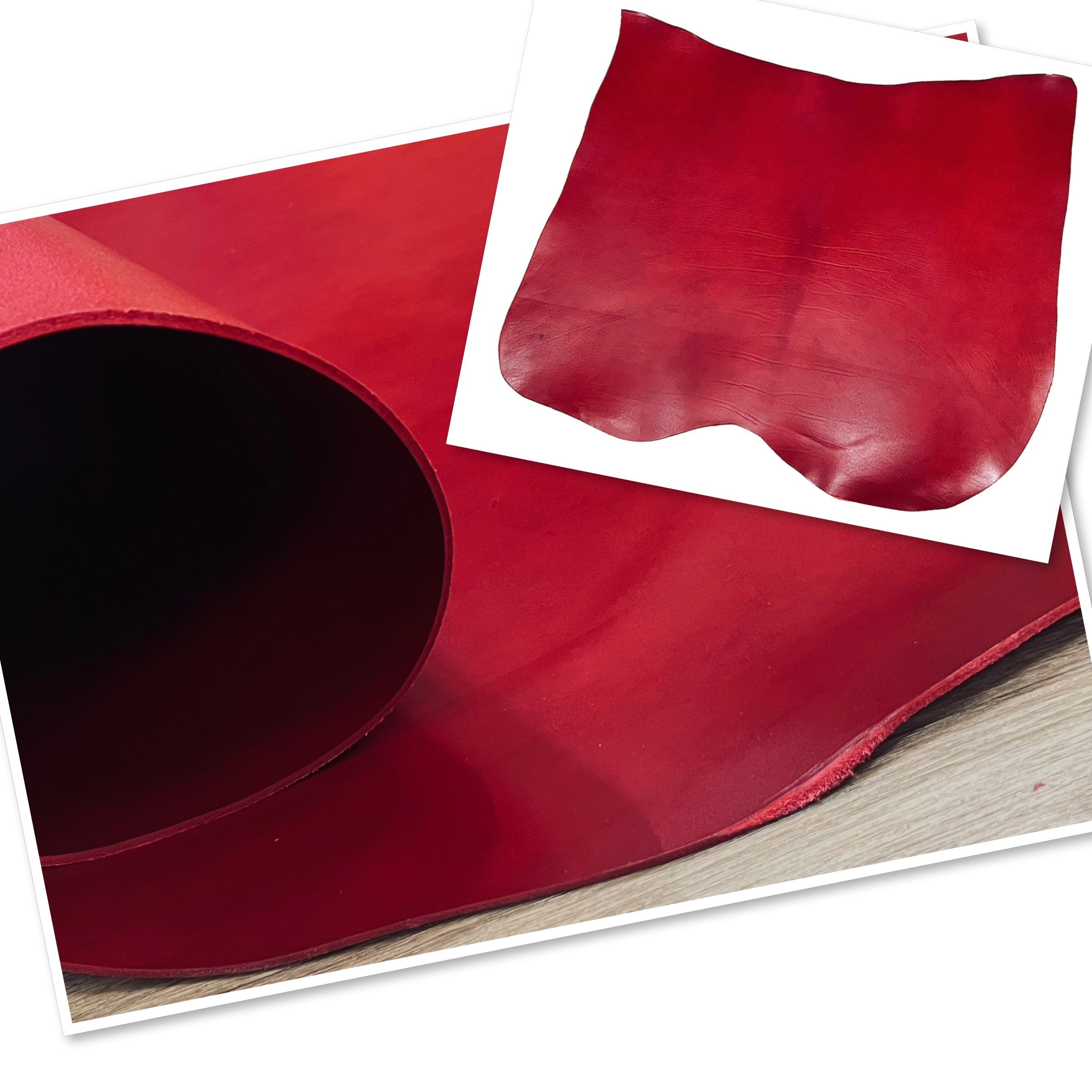 Rosso Aniline Coloured : Vegetable Tanned Double Shoulder (2.8-3.0mm 7oz) 16