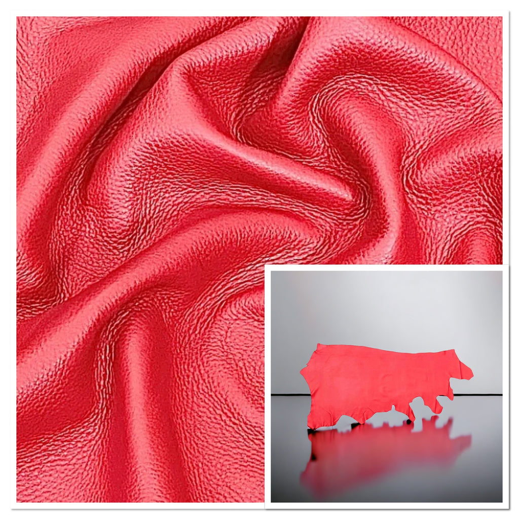 DeerCow Red, Leather Cow Side : (1.3-1.5mm 3.5oz) 24