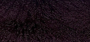 Dark Brown Mongolian Sheepskin Plate : (120cm L x 60cm W) Perfect As Rugs & Throws or Making Cushions and Garments.