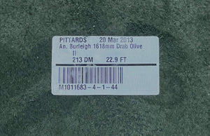 Aniline Burleigh Drab-Olive : Smooth Grain Cow Side, 1.6-1.8mm (Ex Pittards Stock)