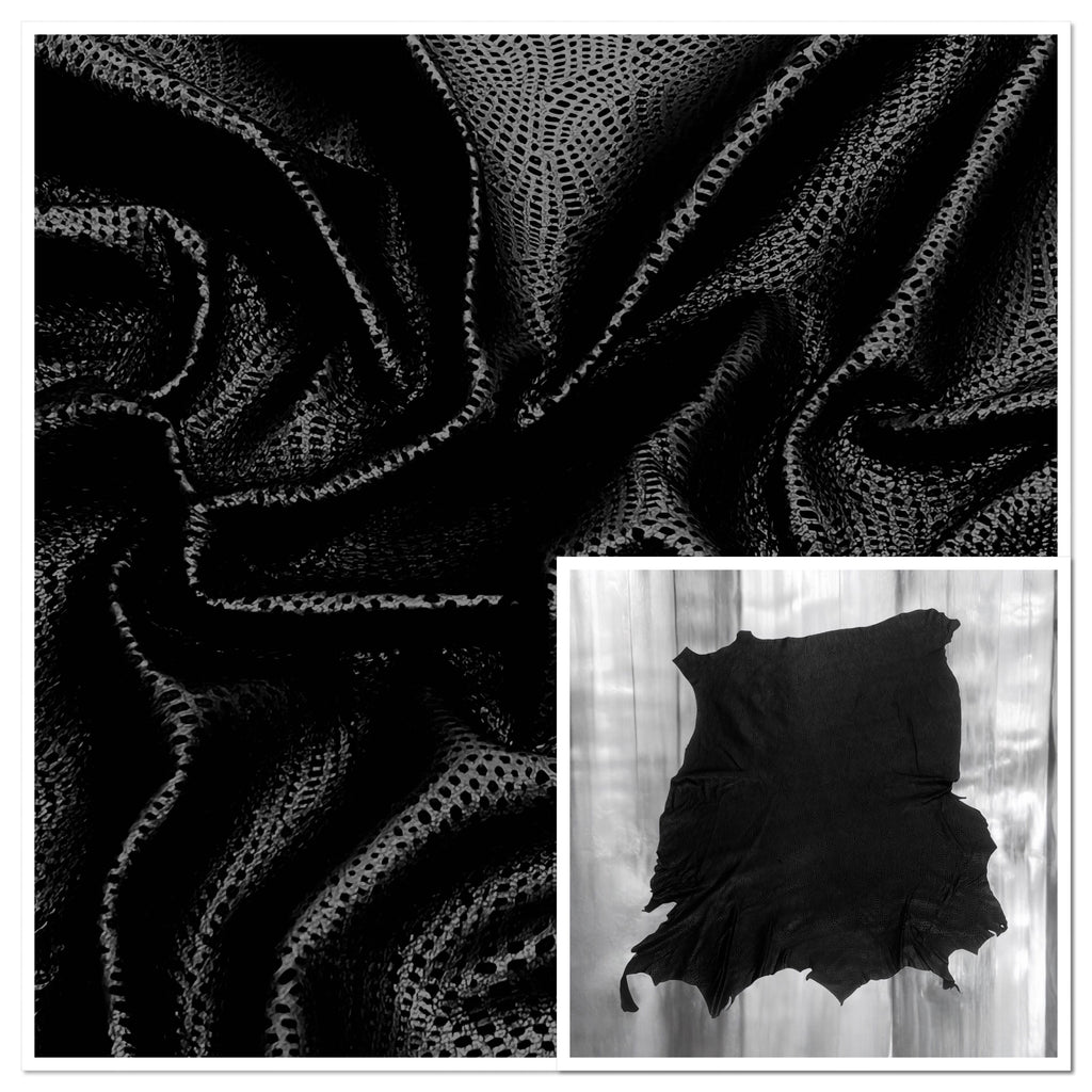 A'tan : Goat Leather 0.75mm (Ex Pittards Stock) A'tanGoat .75mm Dragon Black