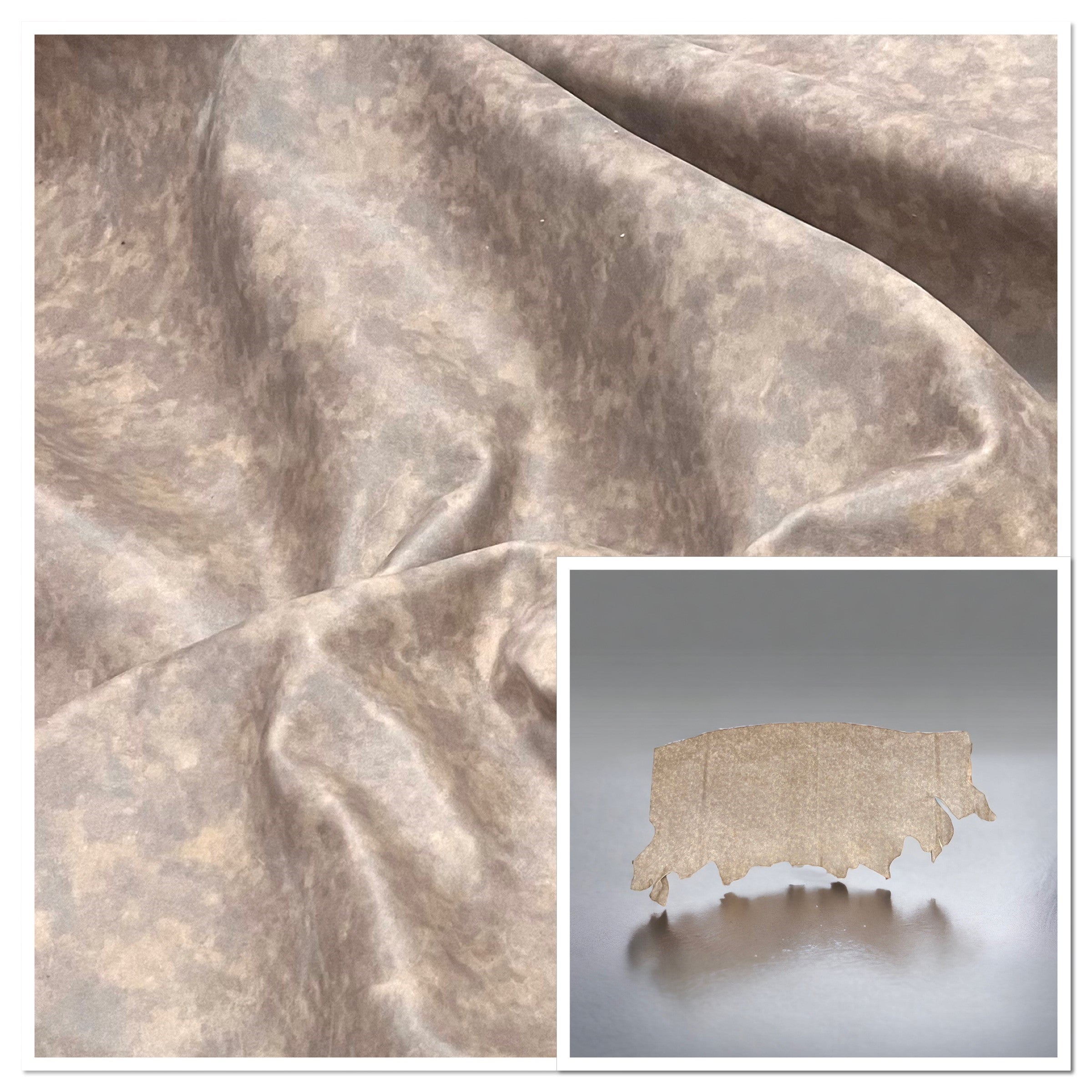 Dusty Praline : Pink Leather Cow Side with Mottled Finish, 1.4-1.6mm (Ex Pittards Stock)