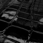 Shiny-Black Leather : Embossed Leather Cow Side with a Firmer Handle 1.4-1.6mm (Ref-gh.eol) Croc2