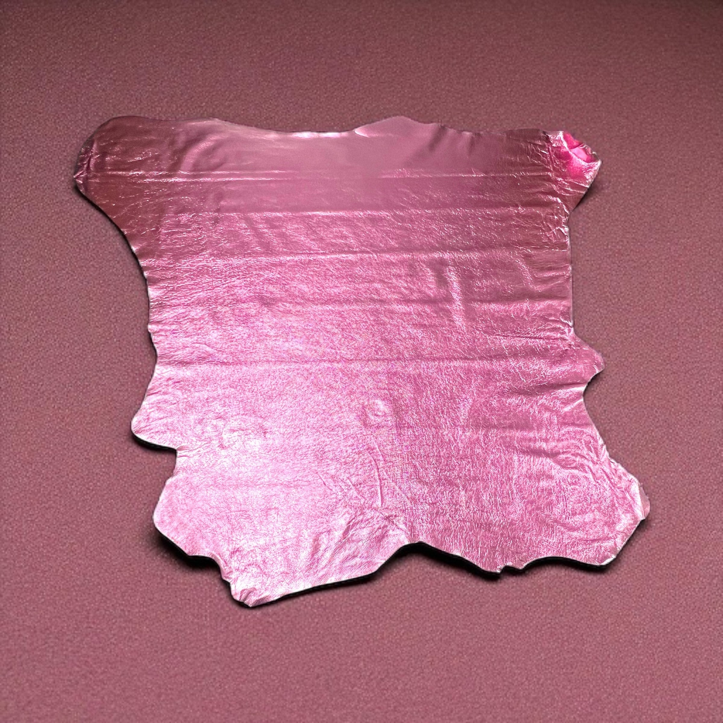Bubblegum Pink, Metallic Foiled Leather Pig Skin : (0.6-0.7mm 1.5oz) 15