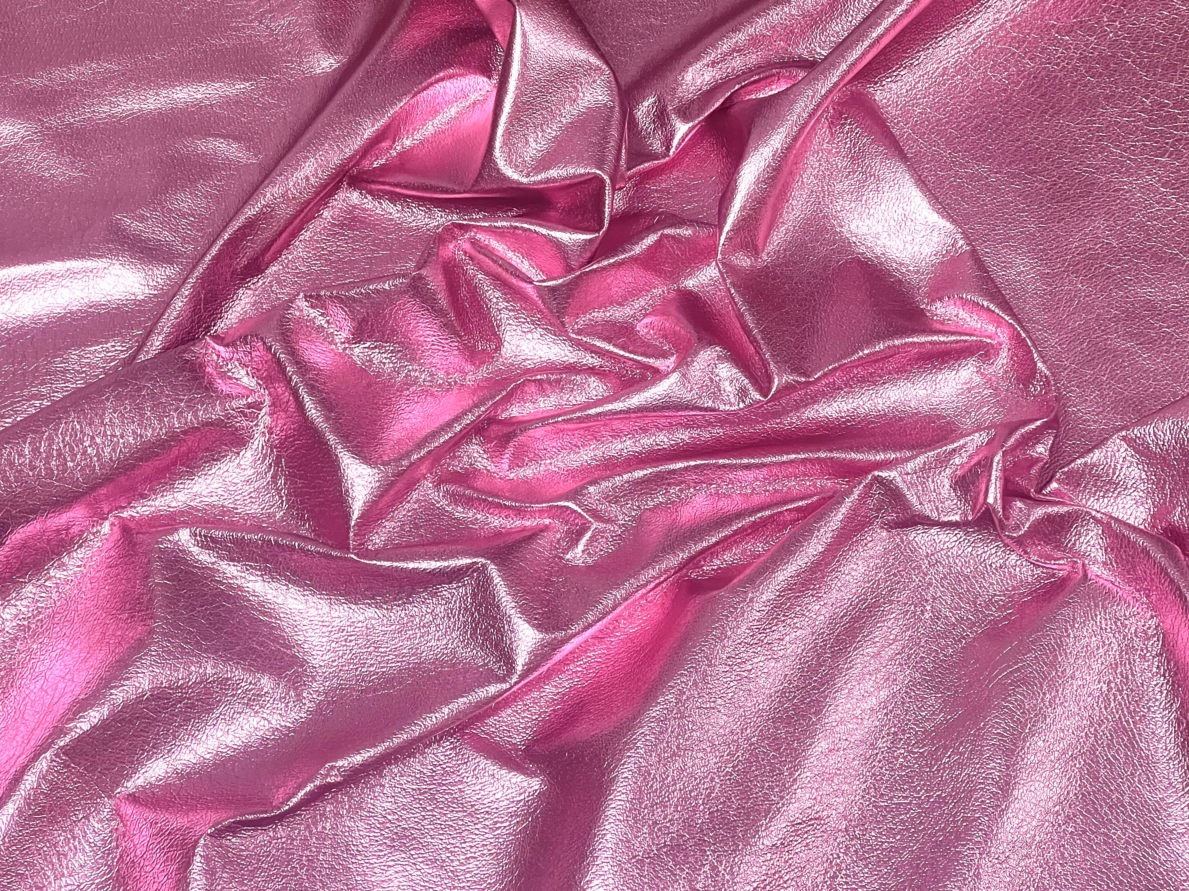 Bubblegum Pink, Metallic Foiled Leather Pig Skin : (0.6-0.7mm 1.5oz) 15