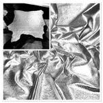 Silver, Metallic Foiled Leather Pig Skin : (0.6-0.7mm 1.5 oz) 15