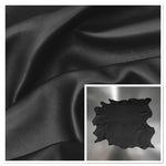 Forest Black Calf : Leather Calf Hide : 1.6mm (Ex Vitelco Stock)