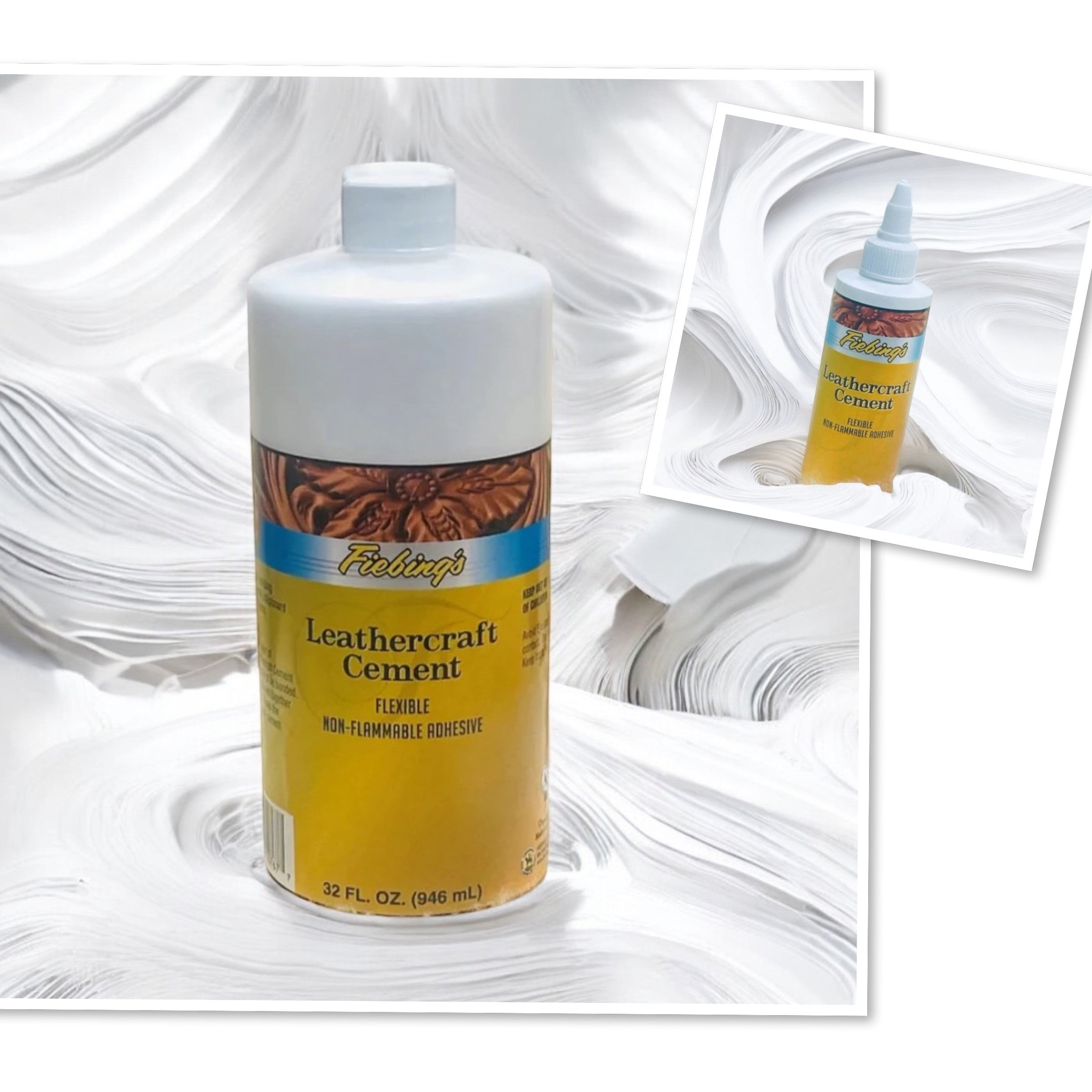 Fiebing's Leathercraft Cement! Flexible Non-Flammable Adhesive (118ml or 946ml)