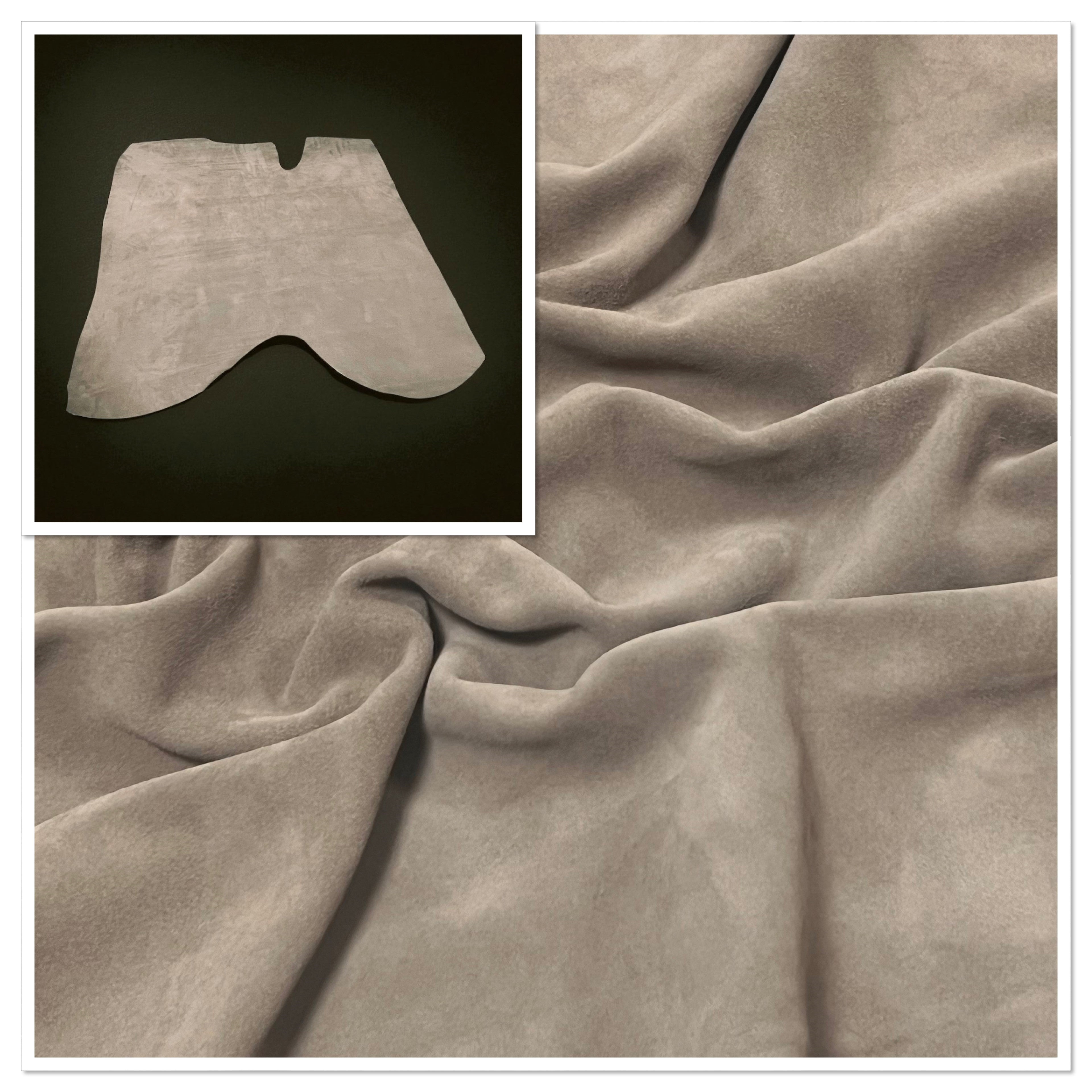 Grey Brown, Washable Split Suede : (1.1mm-1.2mm 3oz) 15
