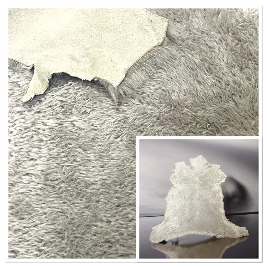 Silver Merino : 10mm Shaggy Wool 18 Piece Bundle with Suede Reverse (Ref-gh.eol) Bundle 112 Box