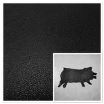 Black Haircell Printed Cow Side : Vegetable-Tanned Leather 3.0-3.5mm (Ref-gh.eol)
