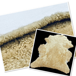 Upholstery Sheepskin Honey, Curly Wool Shearling : (30mm) 10