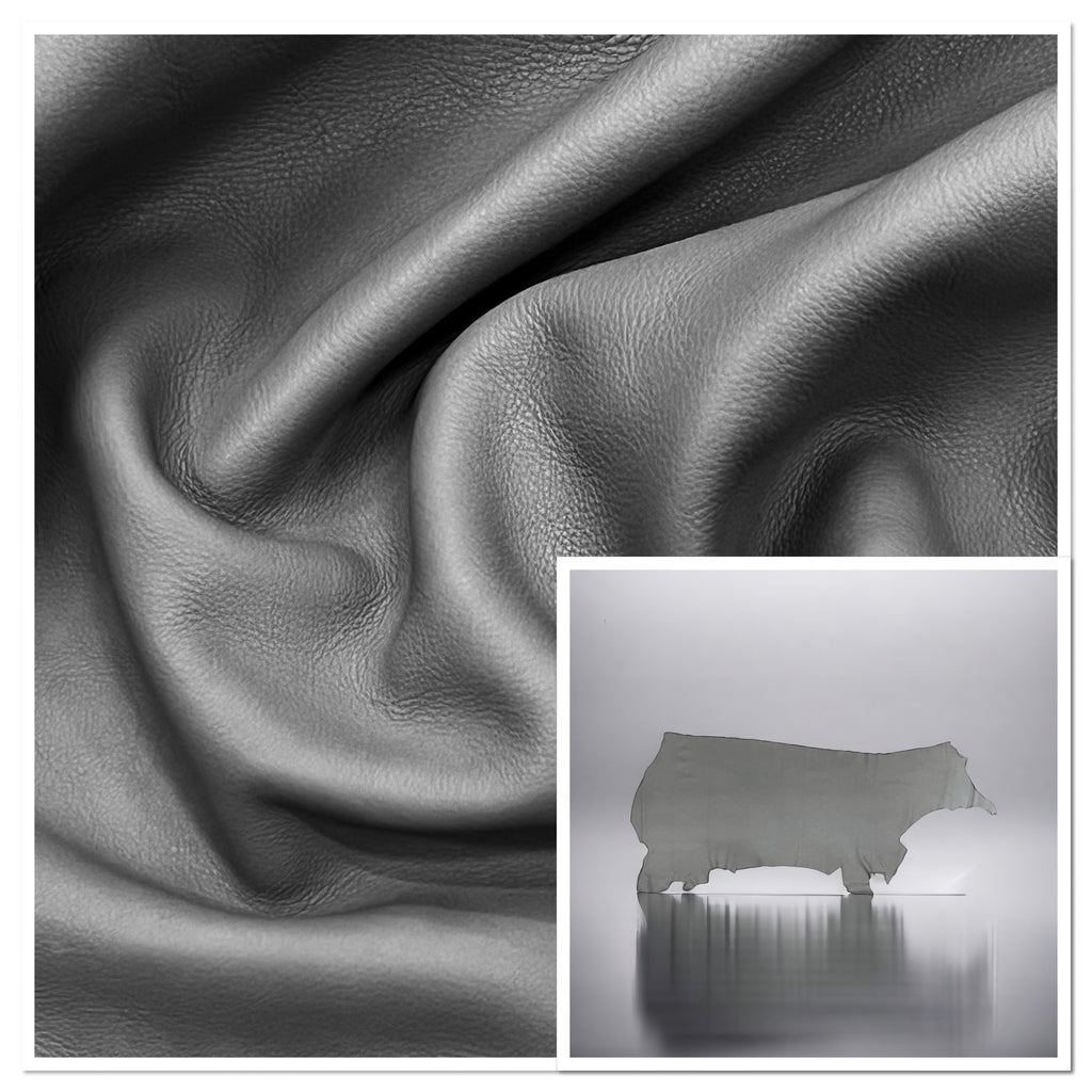 Krypton Excel Flint  : Milled Leather Cow Side with Smooth Grain, 1.4-1.6mm (Ex Pittards Stock)