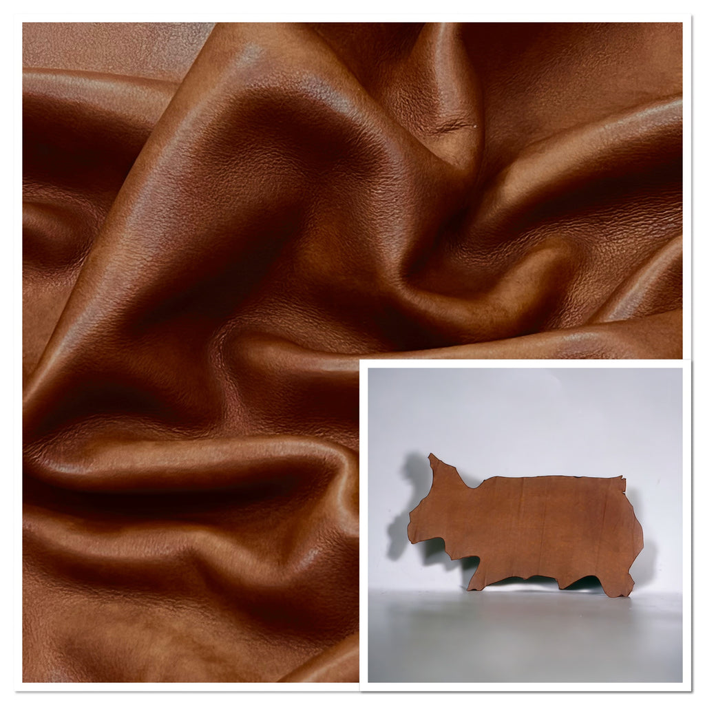 Krypton C Glen : Milled Leather Cow Side with Smooth Grain, 1.4-1.6mm (Ex Pittards Stock)