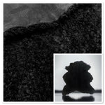 Large Wavy Merino Black : 20mm 8 Piece Shearling Bundle with Suede Reverse (Ref-gh.eol)