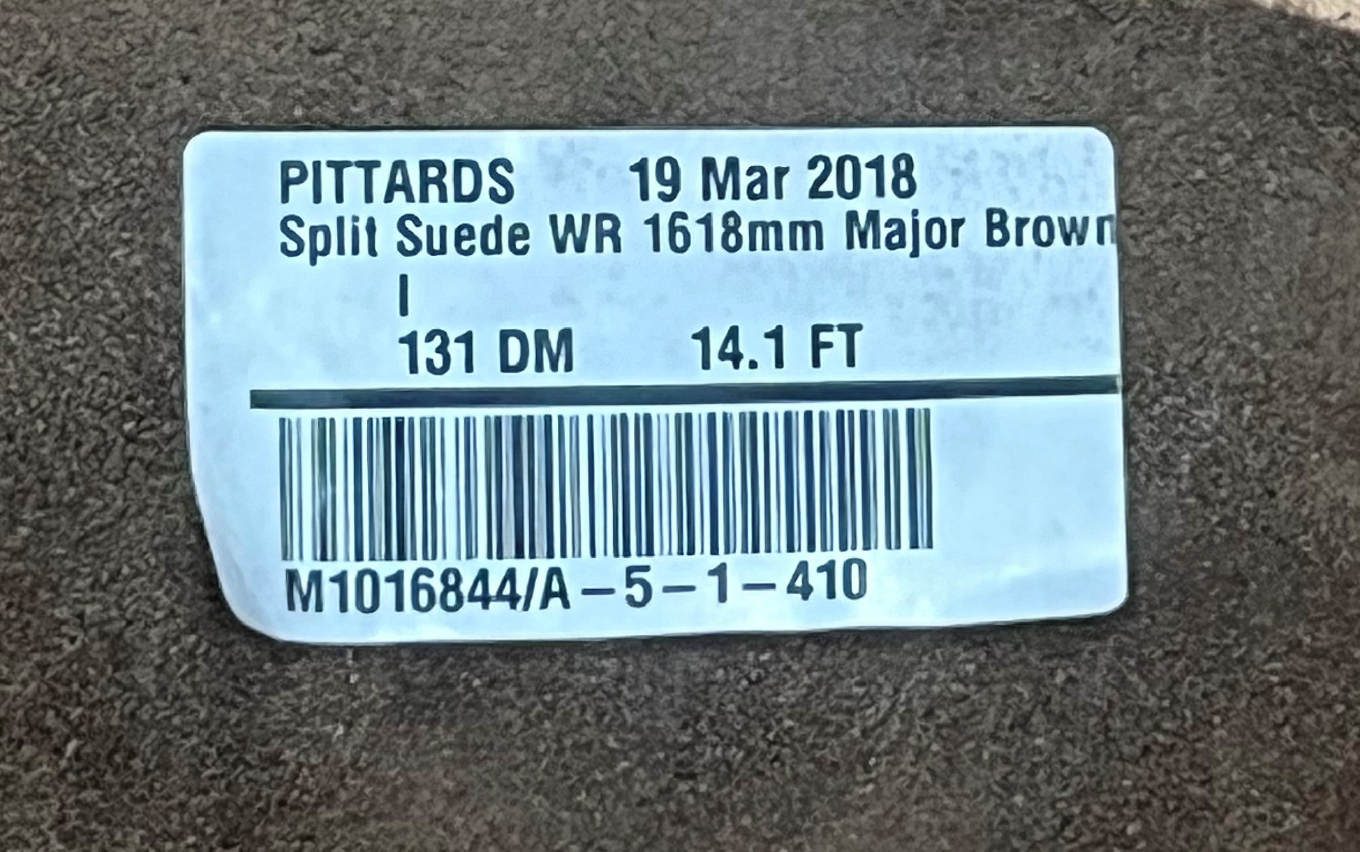 Ex Pittards Major-Brown : Heavyweight Split Suede (1.6-1.8mm)