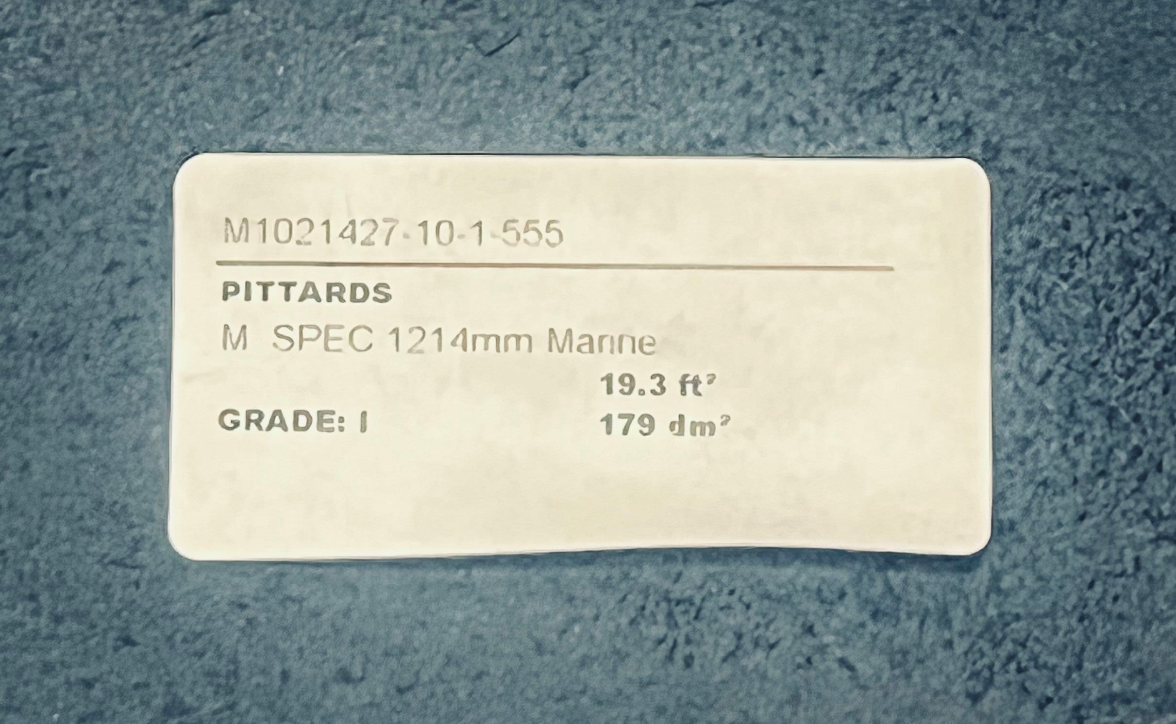 M-Spec Marine, Semi-Firm Light Printed Grain Leather Cow Side : 1.2-1.4mm (Ex Pittards Stock) M:Spec1214mm Marine