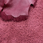 Merino Burgundy : 12mm Curly Wool 11x Piece Bundle with Nappalan Reverse (Ref-gh.eol) Bundle 688