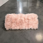 Baby Pink Mongolian Sheepskin Plate : (120cm L x 55cm W) Perfect As Rugs or Making Cushions and Garments.