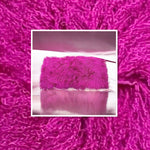 Fuchsia Mongolian Sheepskin Plate : (120cm L x 55cm W) Perfect As Rugs or Making Cushions and Garments.