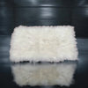 Brilliant White Mongolian Sheepskin Plate : (120cm L x 60cm W) Perfect As Rugs or Making Cushions and Garments.