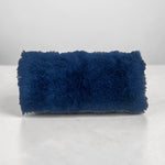 Light Navy Mongolian Sheepskin Plate : (120cm L x 55cm W) Perfect As Rugs or Making Cushions and Garments.