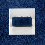 Light Navy Mongolian Sheepskin Plate : (120cm L x 55cm W) Perfect As Rugs or Making Cushions and Garments.