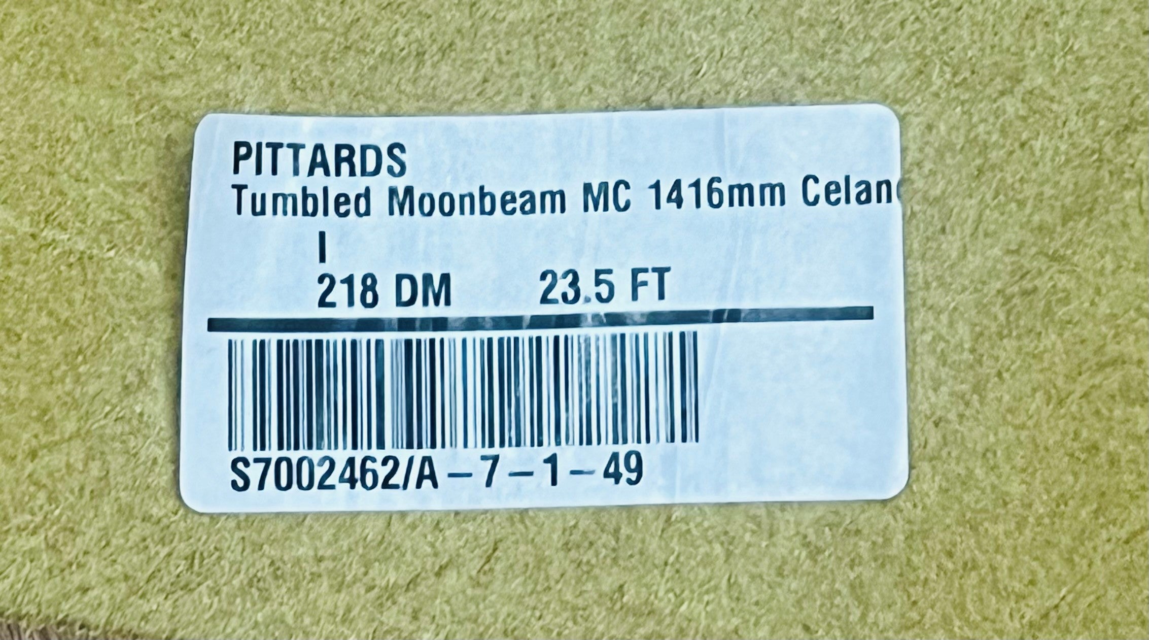 Tumbled Moonbeam MC Celandine: Semi-Firm Leather Cow Side with Printed Grain, 1.4-1.6mm (Ex Pittards Stock)