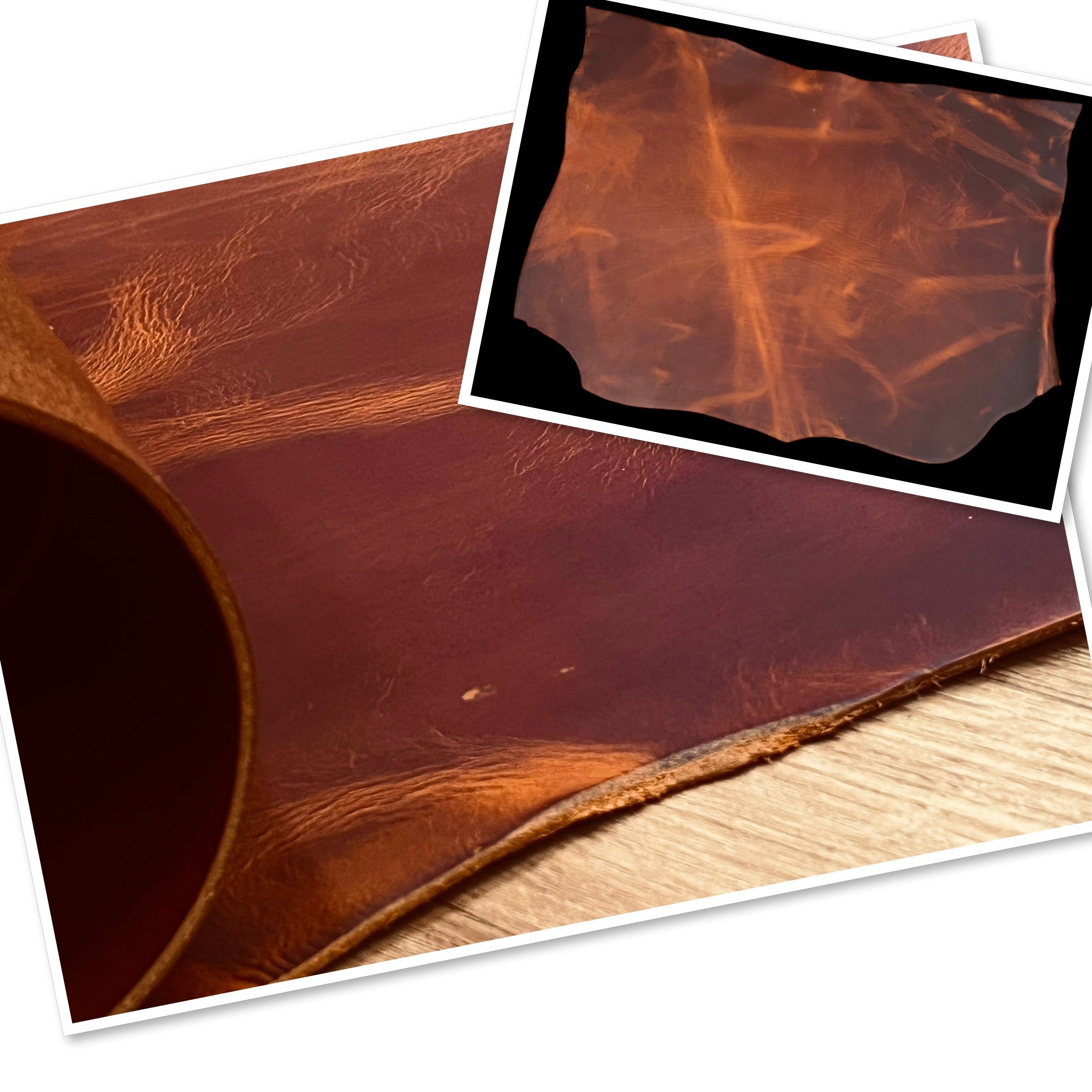 Mustang Rust : Vegetable Tanned Double Shoulder With Pull-up (2.8-3.0mm 7oz) 16