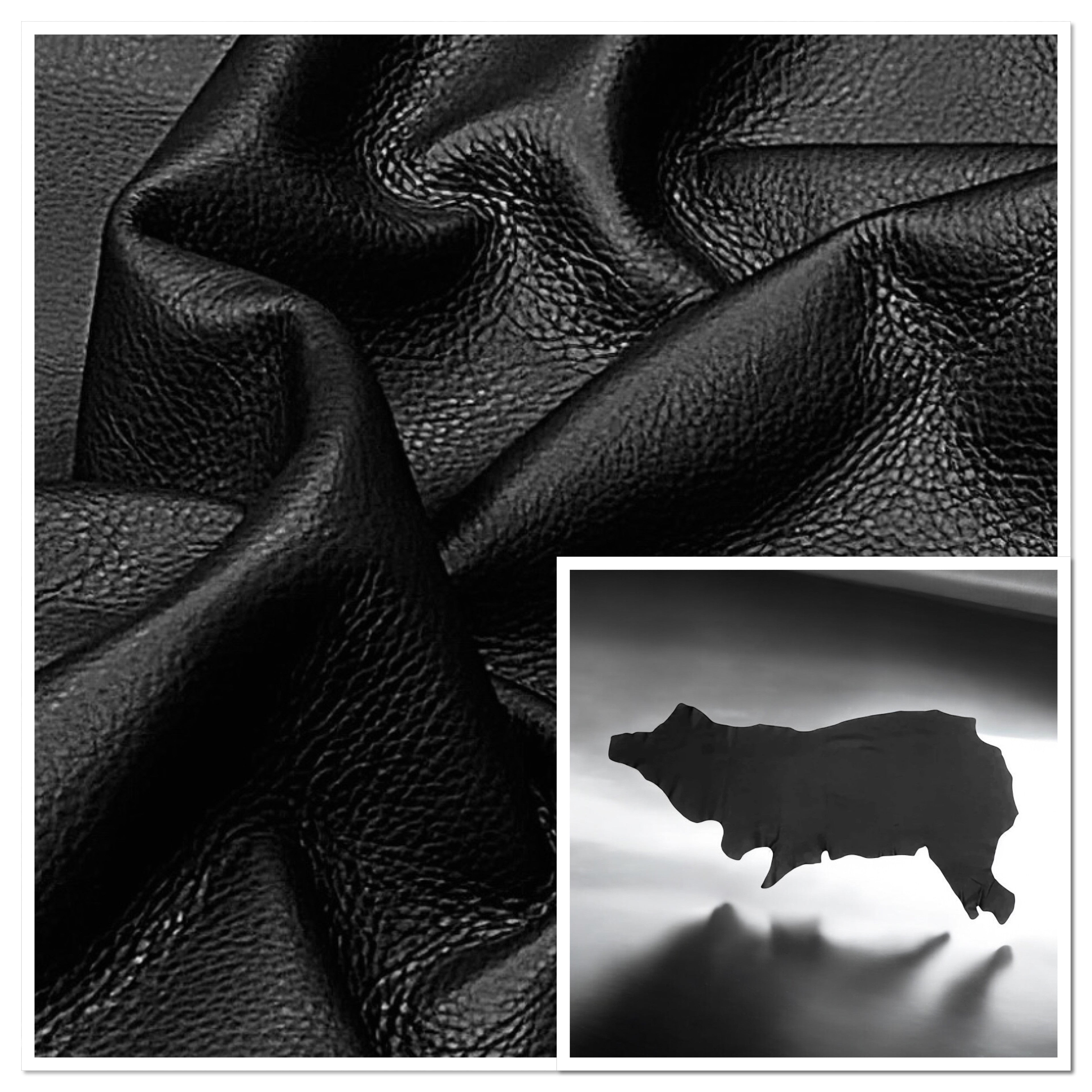 Nassau Black, Full Grain Leather Cow Side : (1.0-1.2mm 2.5oz) 23