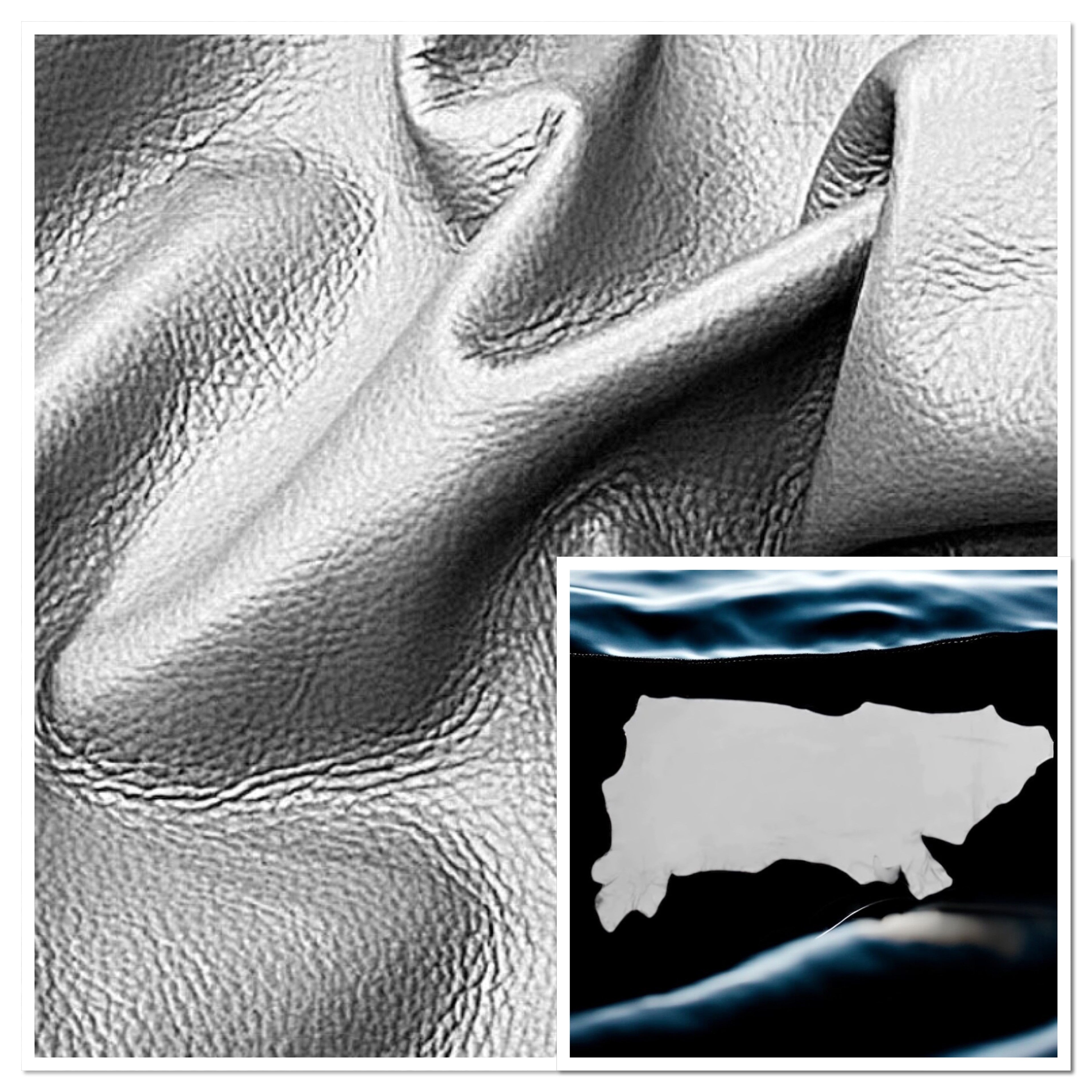 Nassau Light Grey, Full Grain Leather Cow Side : (1.0-1.2mm 2.5oz) 23