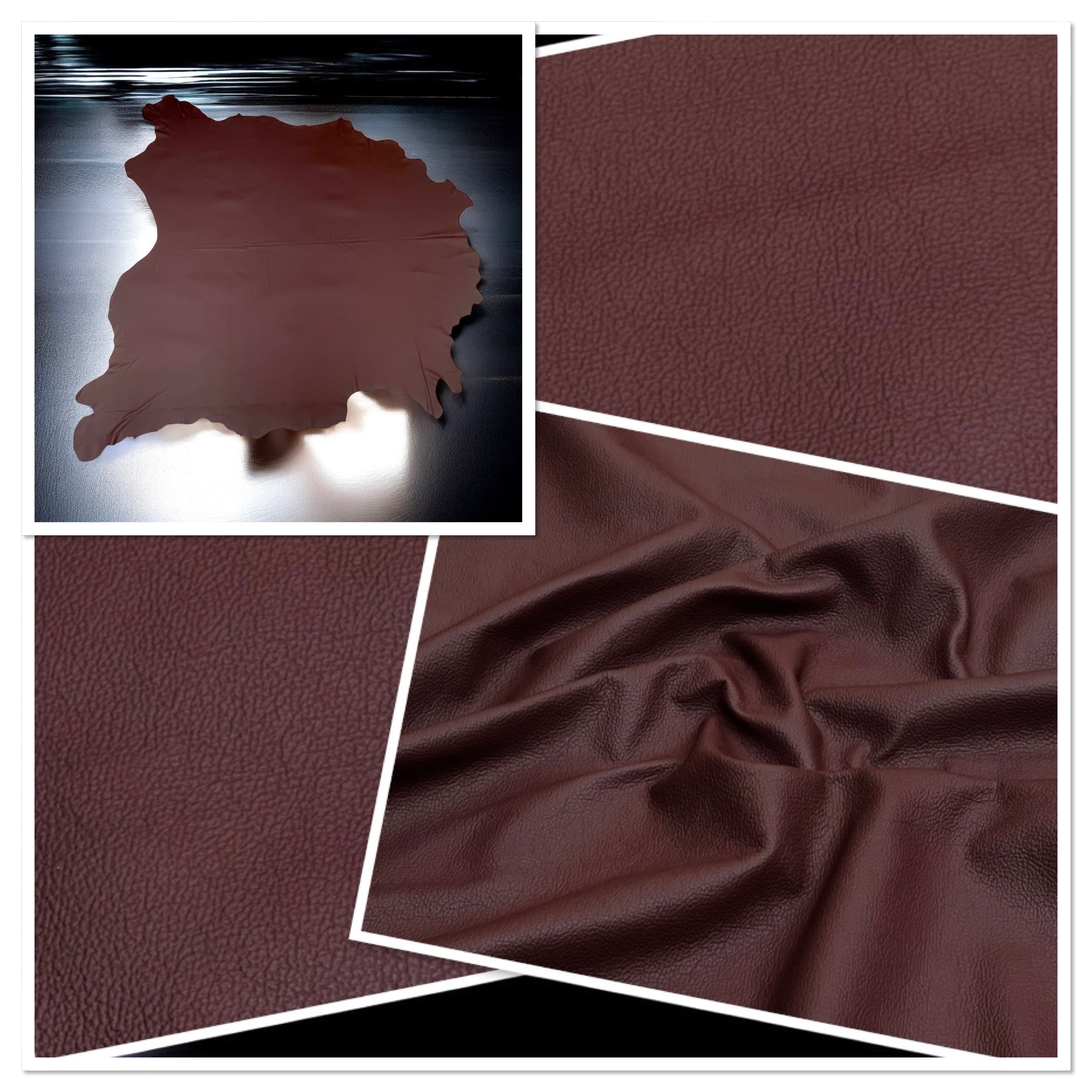 Newmarket Wine, Italian Leather Cow Hide : (0.9-1.1mm 2.5oz) 23