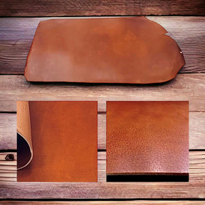 Brandy, Vegetable Tanned Buffalo Leather With Slight Pull-up : (3.5-4.0mm 9-10 oz) 10