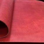 Red, Vegetable Tanned Buffalo Leather With Slight Pull-up : (3.5-4.0mm 9-10 oz) 10