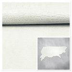 Shiny Off-white Embossed Croc Print : Embossed Leather Cow Side with a Semi-Firm Handle 1.0-1.2mm (Ref-gh.eol