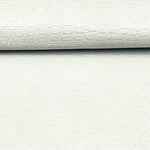 Shiny Off-white Embossed Croc Print : Embossed Leather Cow Side with a Semi-Firm Handle 1.0-1.2mm (Ref-gh.eol